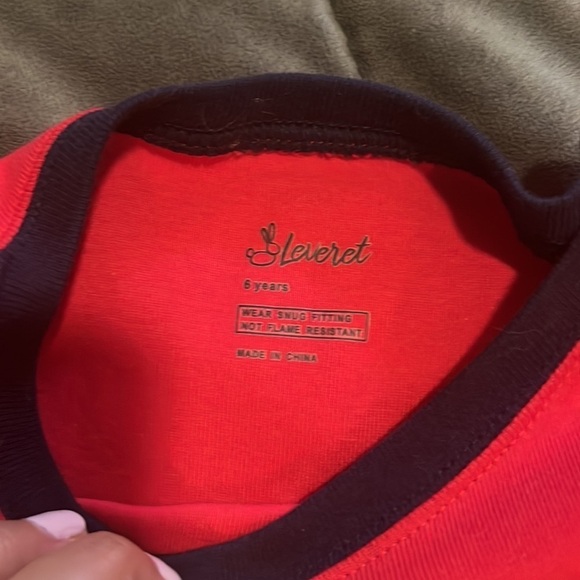 Leveret Red and black hearts two piece set. - Picture 3 of 8